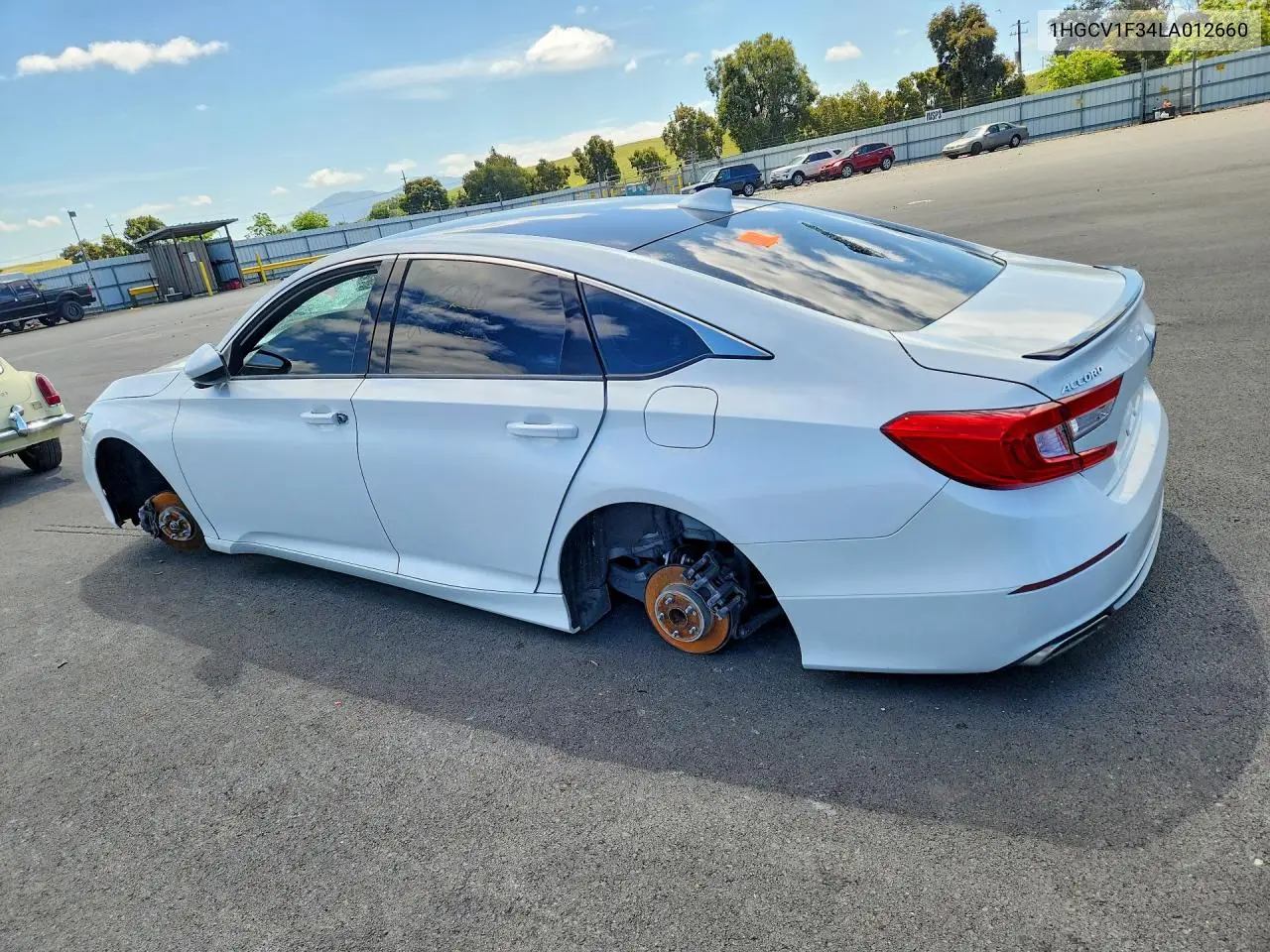 1HGCV1F34LA012660 2020 Honda Accord