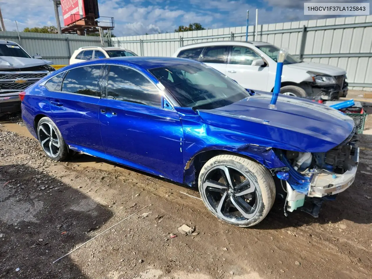 1HGCV1F37LA125843 2020 Honda Accord Sport