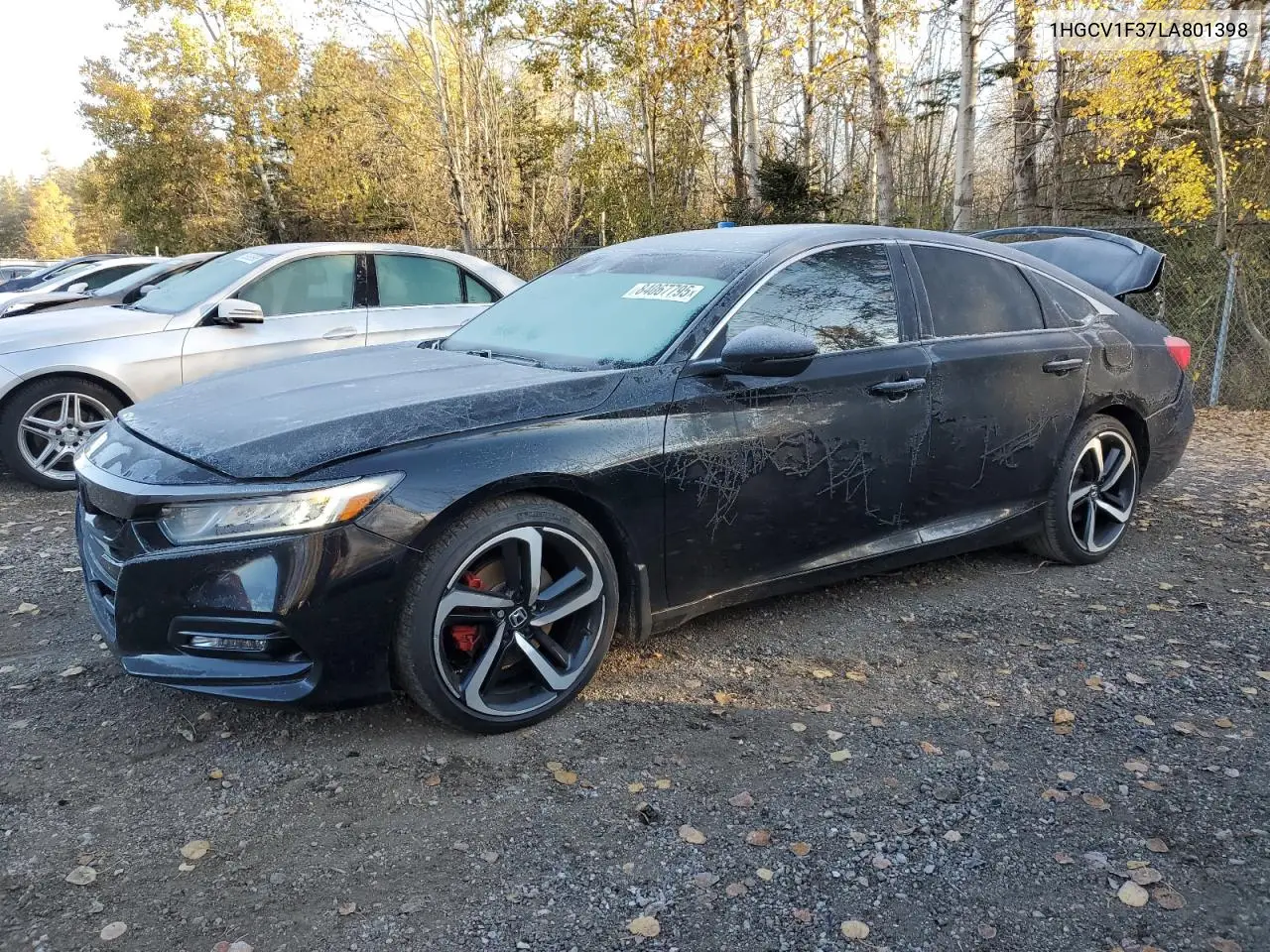 1HGCV1F37LA801398 2020 Honda Accord Sport