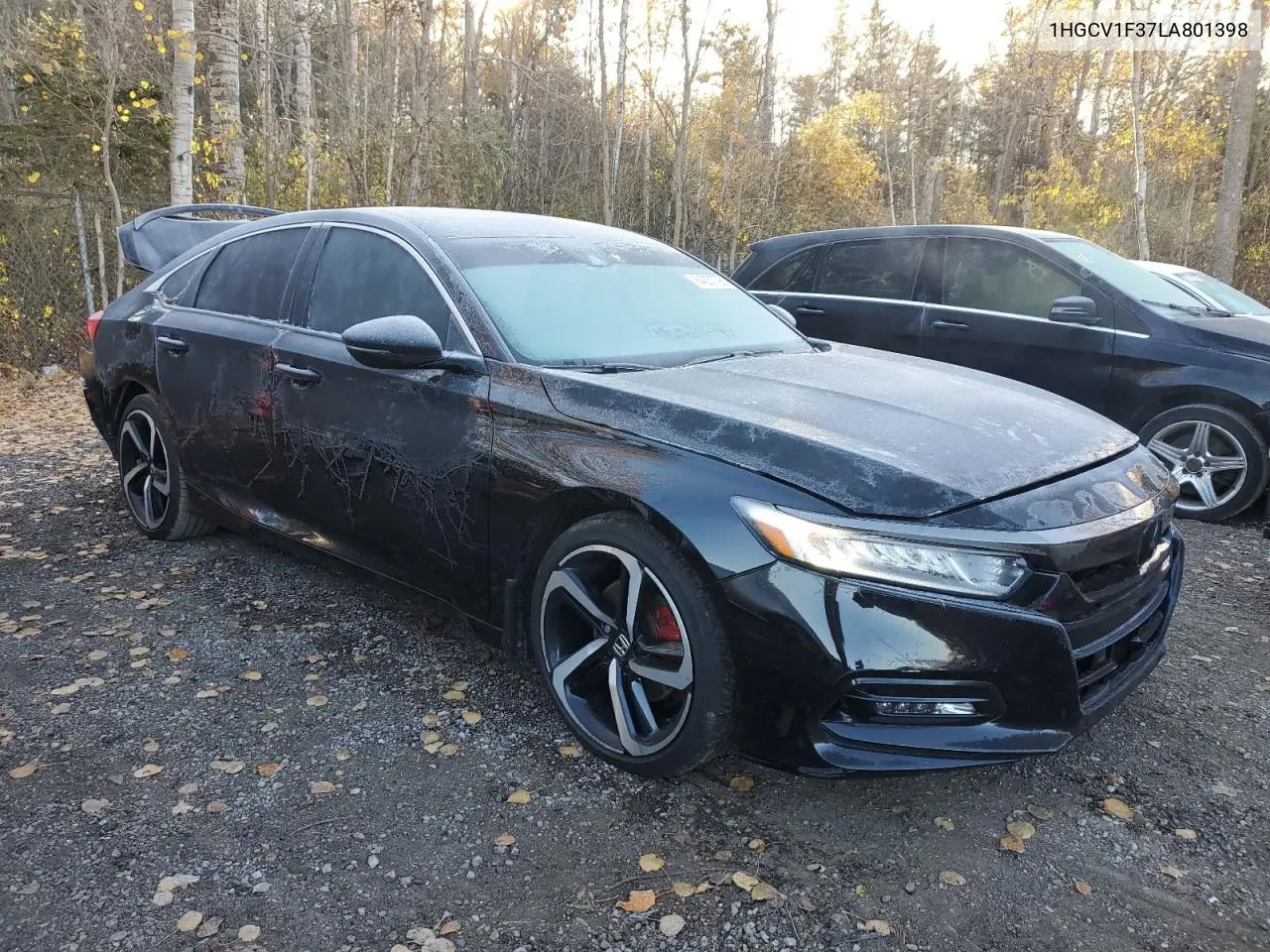 1HGCV1F37LA801398 2020 Honda Accord Sport