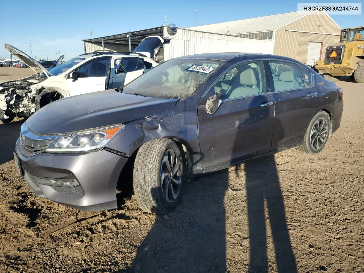 1HGCR2F83GA244744 2016 Honda Accord Exl