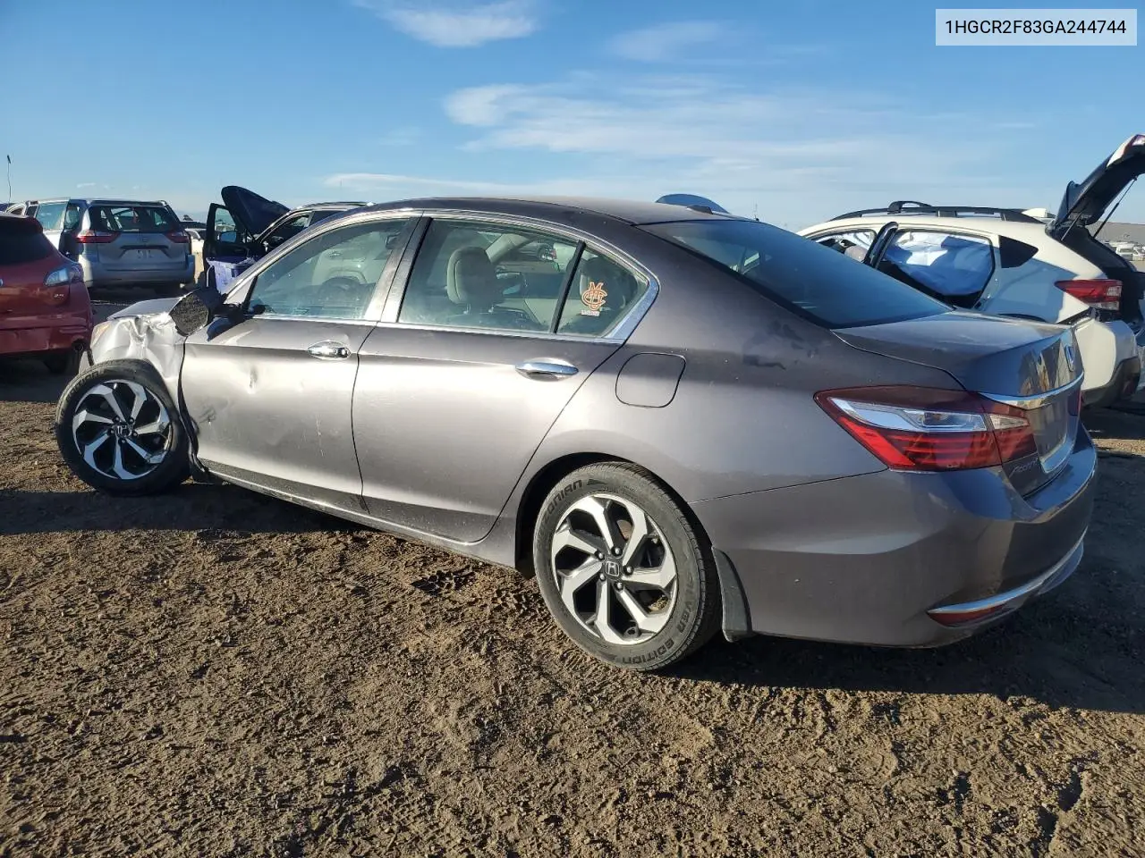 1HGCR2F83GA244744 2016 Honda Accord Exl