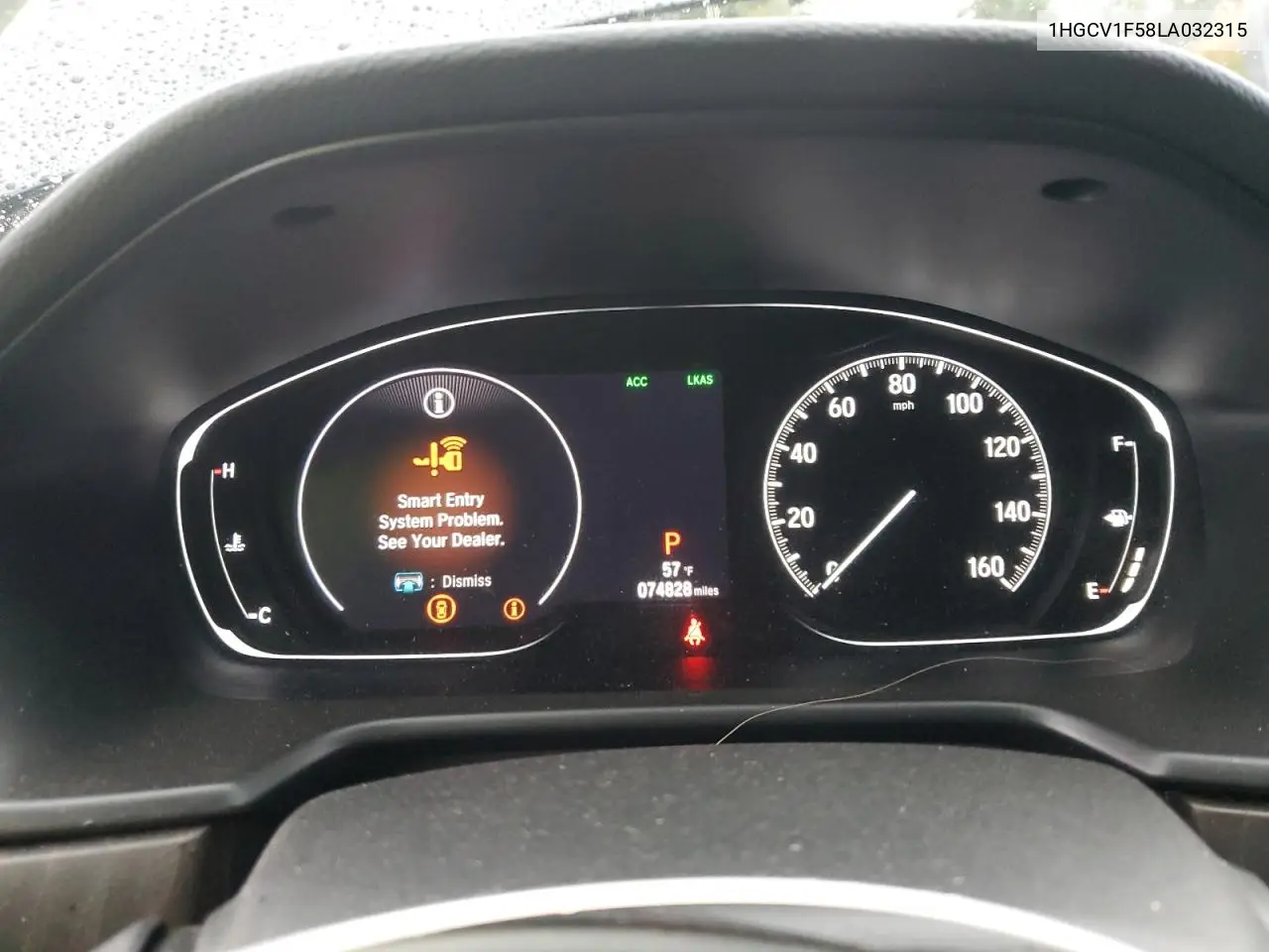 1HGCV1F58LA032315 2020 Honda Accord Exl