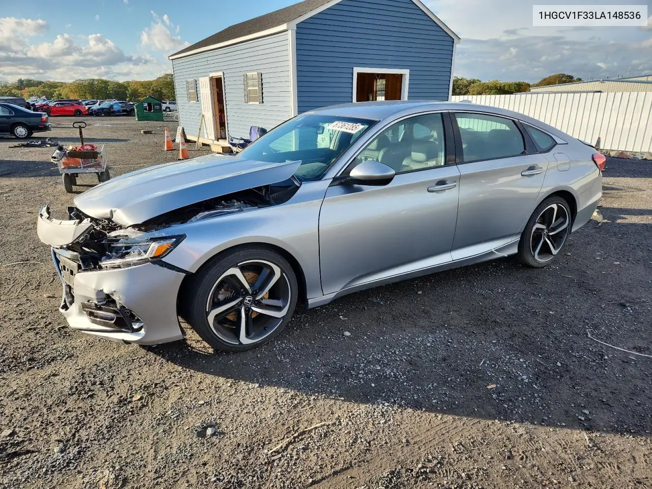 1HGCV1F33LA148536 2020 Honda Accord Sport
