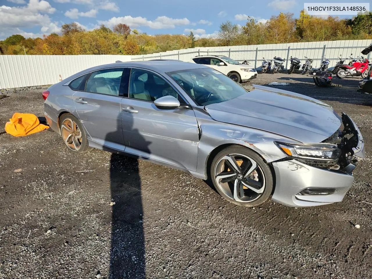 1HGCV1F33LA148536 2020 Honda Accord Sport