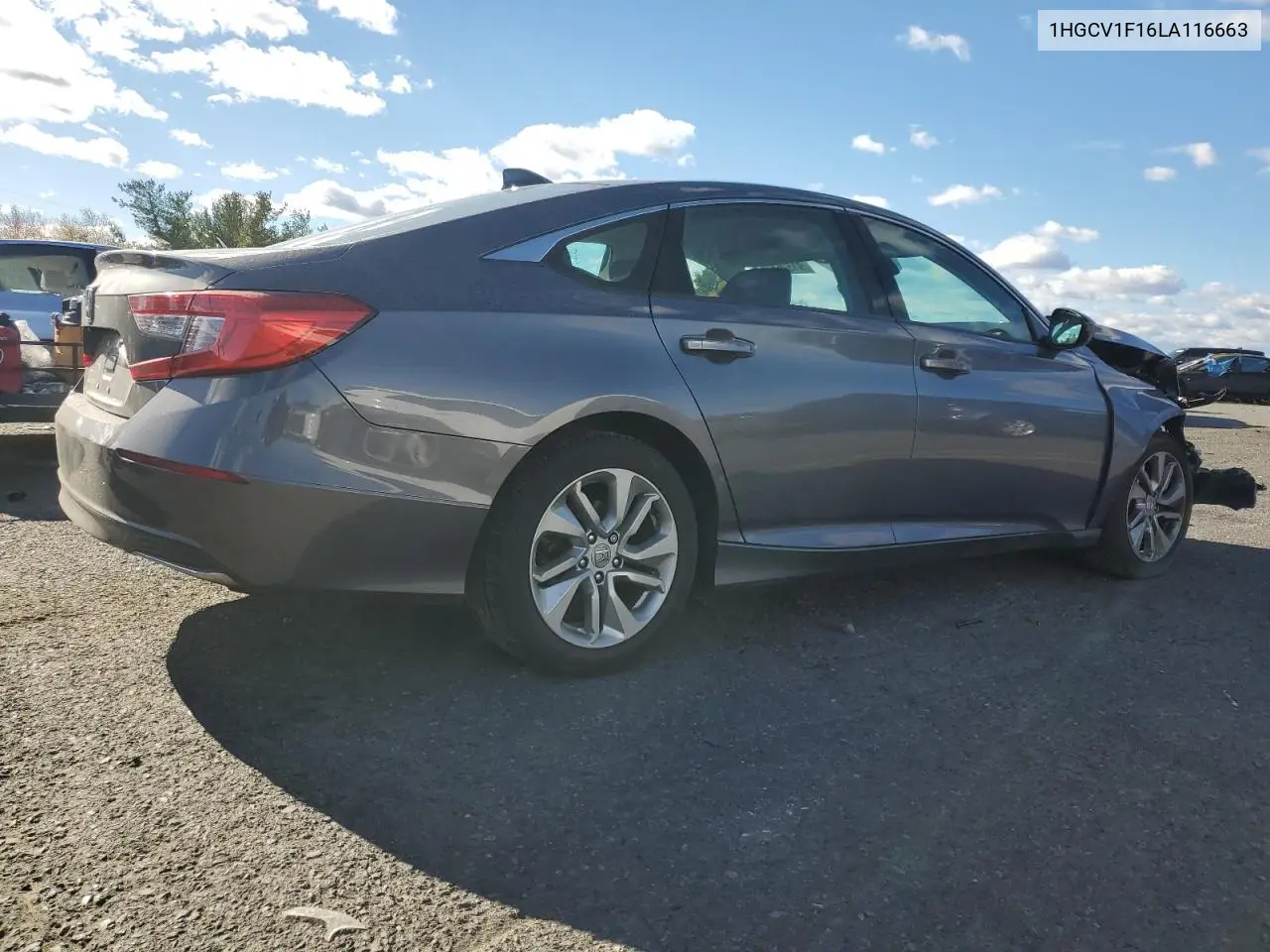 1HGCV1F16LA116663 2020 Honda Accord Lx