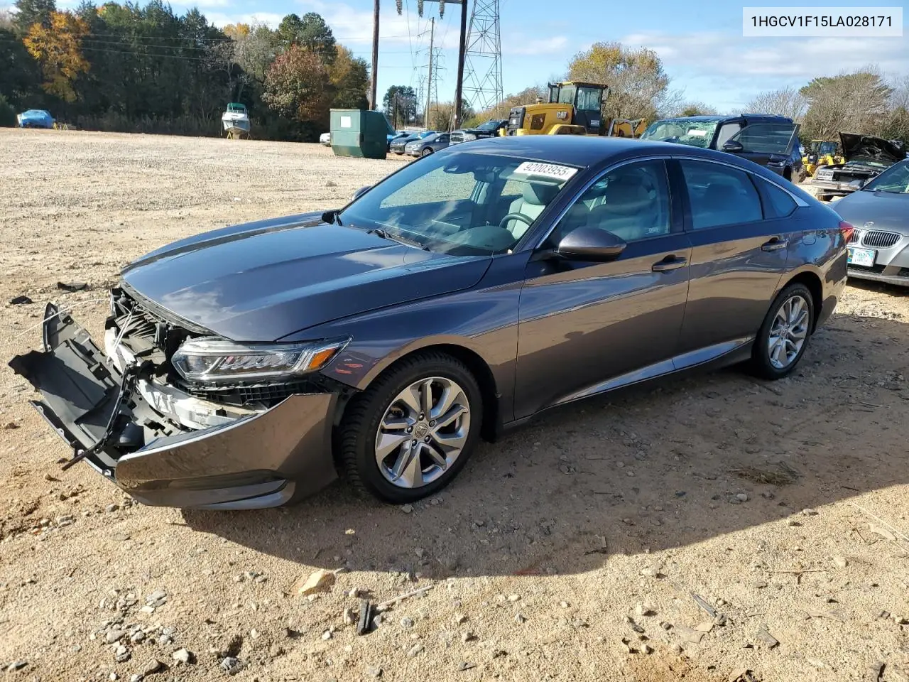 1HGCV1F15LA028171 2020 Honda Accord Lx