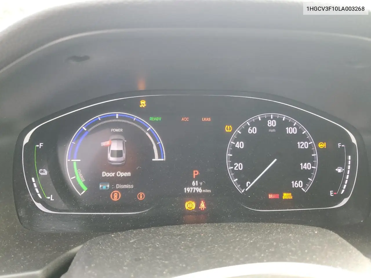 1HGCV3F10LA003268 2020 Honda Accord Hybrid