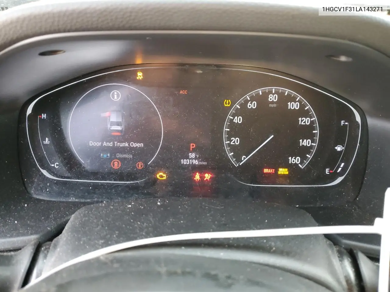 1HGCV1F31LA143271 2020 Honda Accord Sport