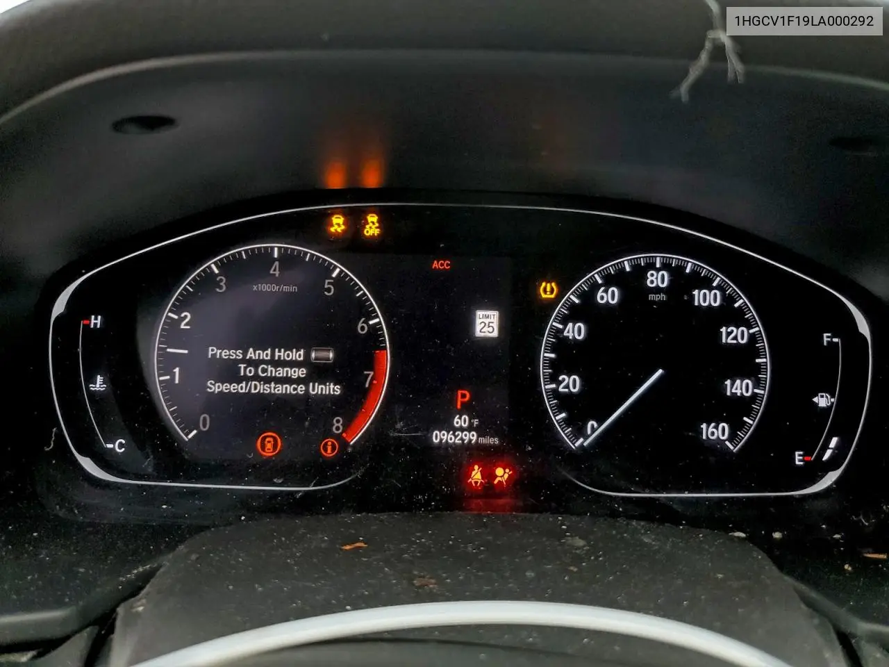 1HGCV1F19LA000292 2020 Honda Accord Lx