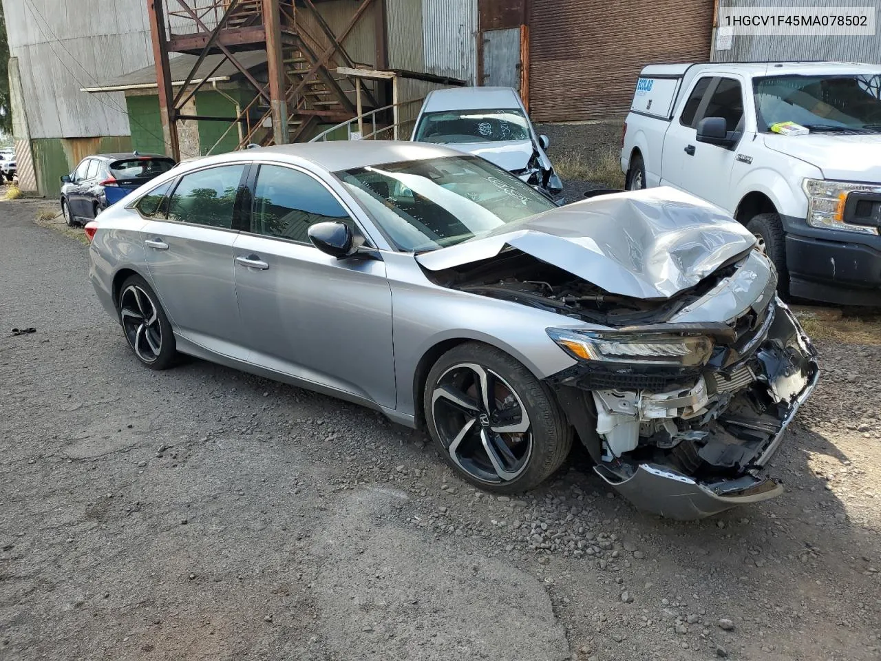 2021 Honda Accord Sport Se VIN: 1HGCV1F45MA078502 Lot: 53729114