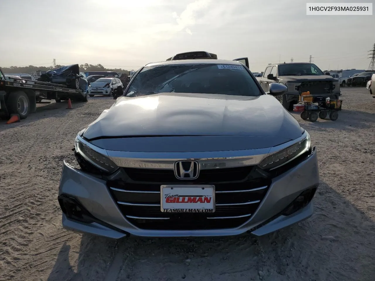 2021 Honda Accord Touring VIN: 1HGCV2F93MA025931 Lot: 61249414