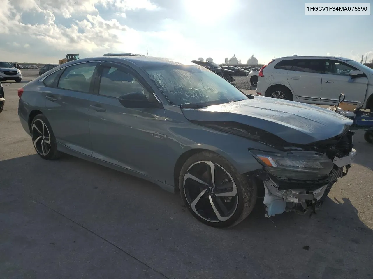 2021 Honda Accord Sport VIN: 1HGCV1F34MA075890 Lot: 72912384