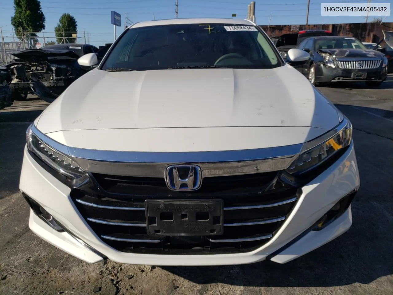 1HGCV3F43MA005432 2021 Honda Accord Hybrid Ex