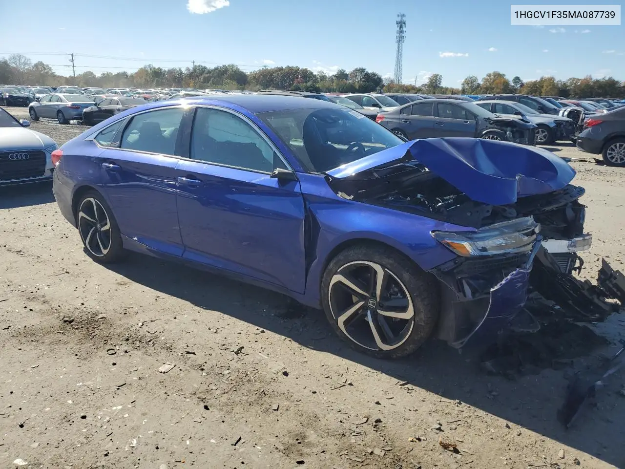 1HGCV1F35MA087739 2021 Honda Accord Sport