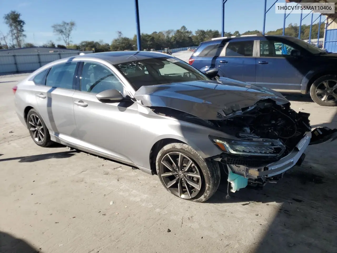 1HGCV1F55MA110406 2021 Honda Accord Exl