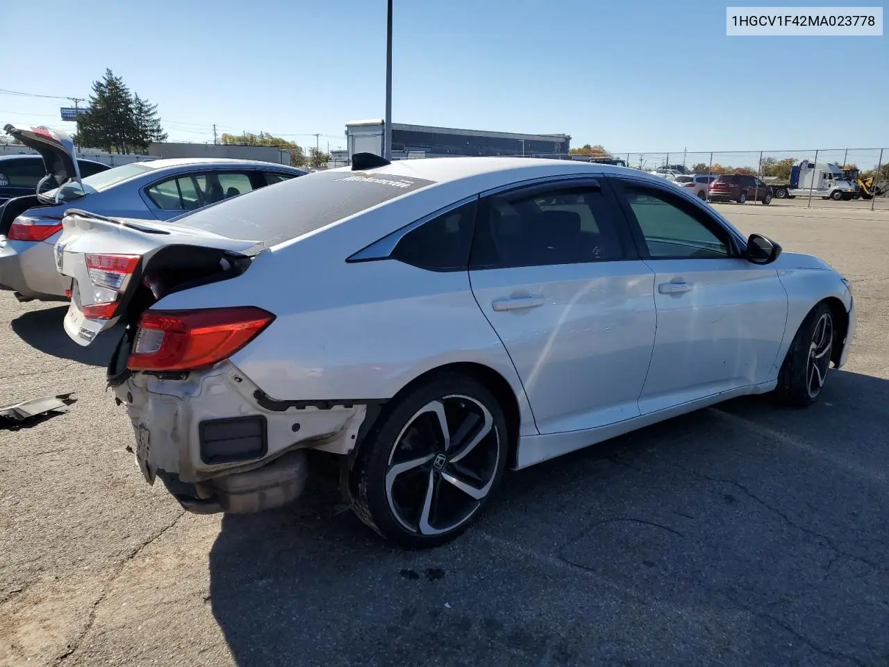1HGCV1F42MA023778 2021 Honda Accord Sport Se