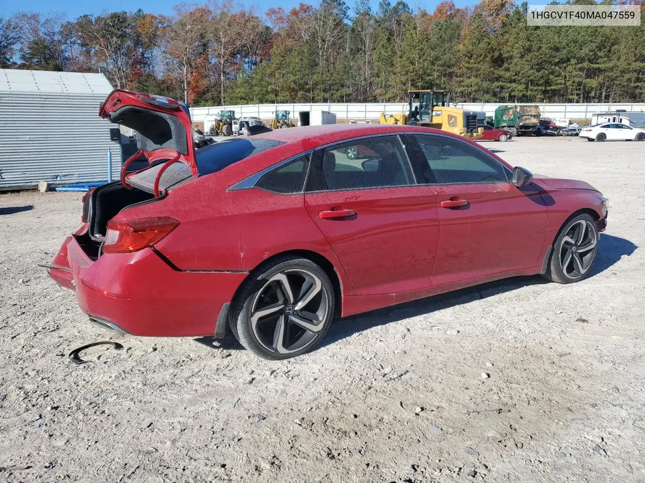 1HGCV1F40MA047559 2021 Honda Accord Sport Se