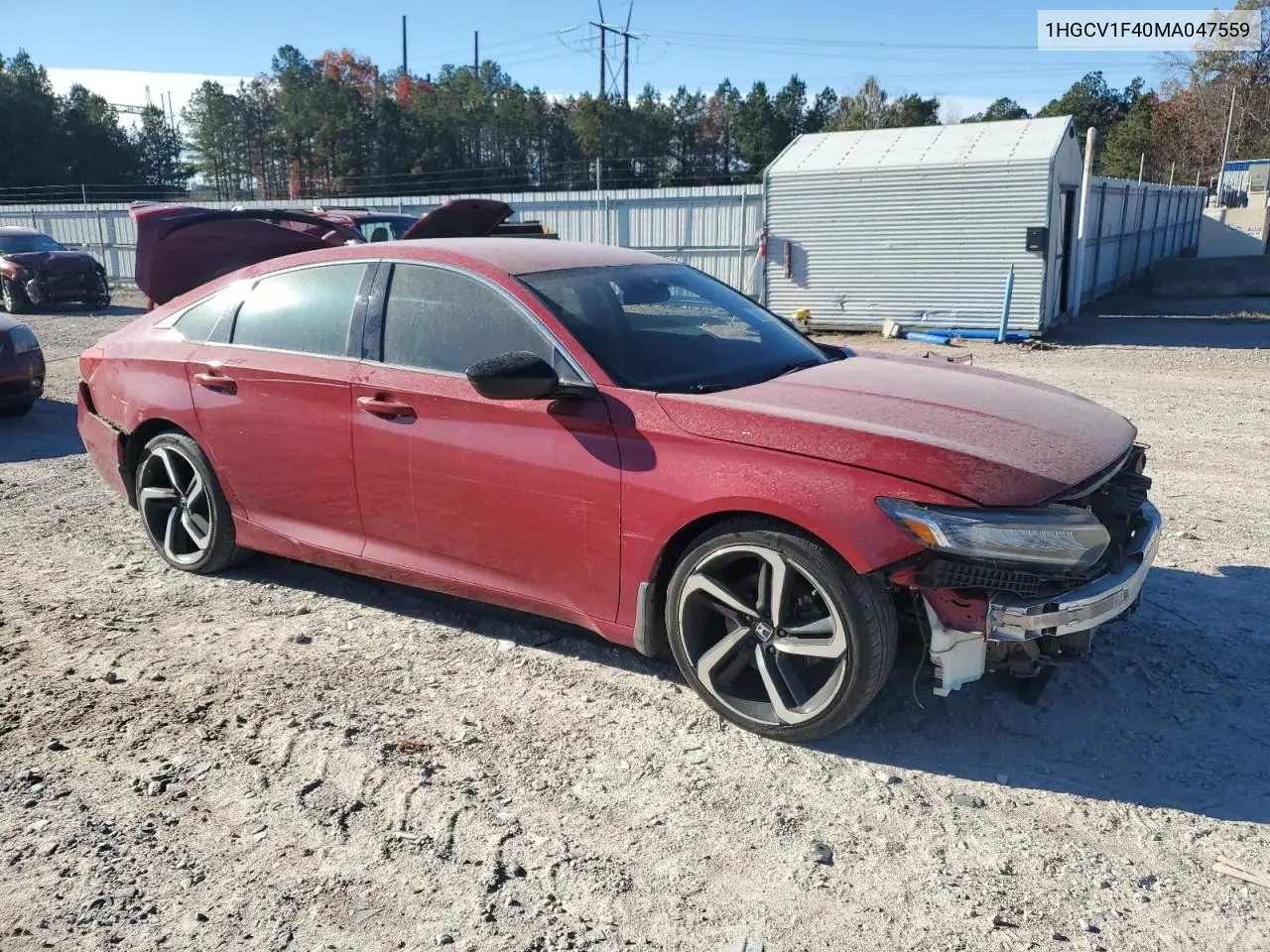 1HGCV1F40MA047559 2021 Honda Accord Sport Se