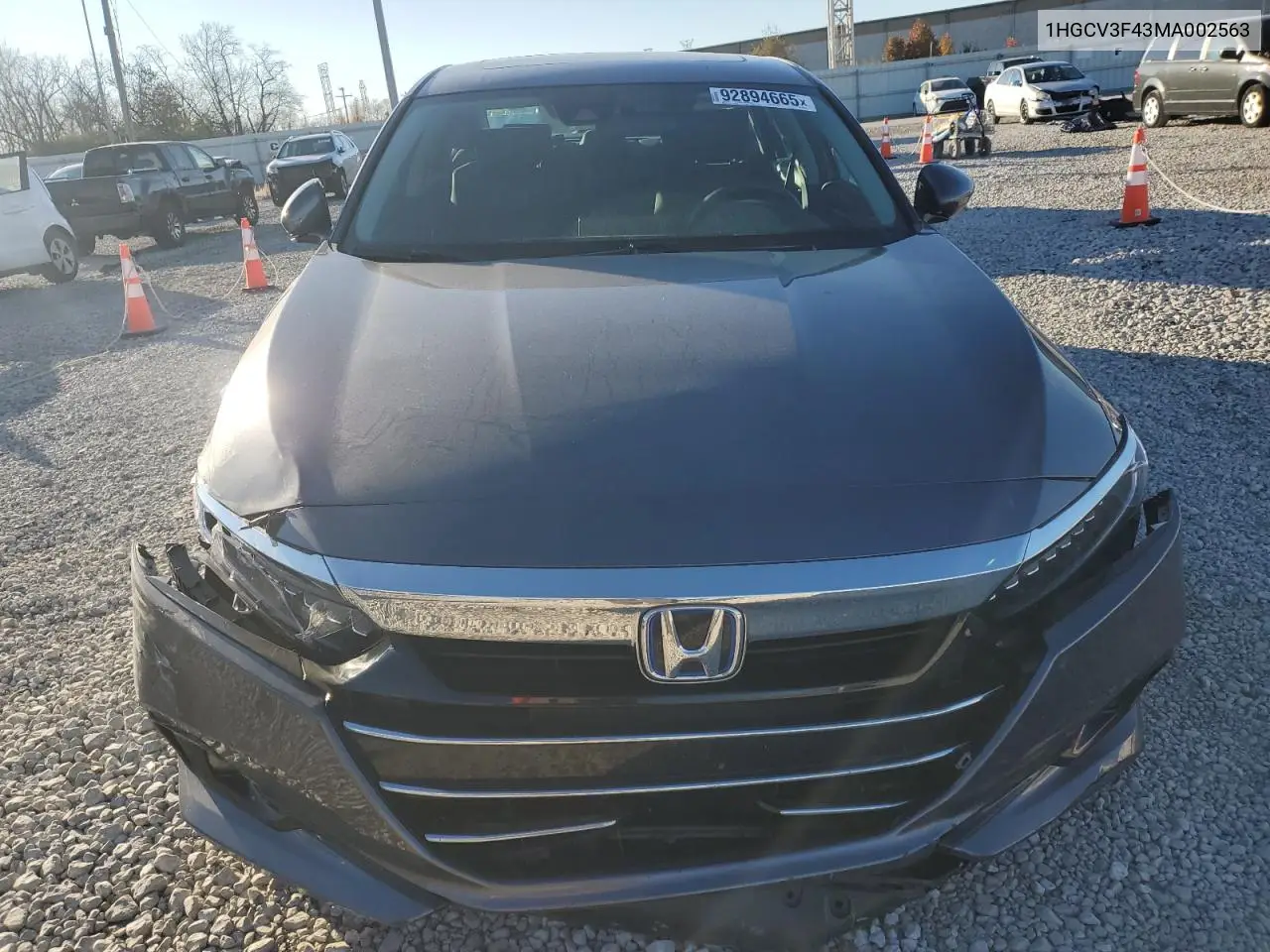 1HGCV3F43MA002563 2021 Honda Accord Hybrid Ex