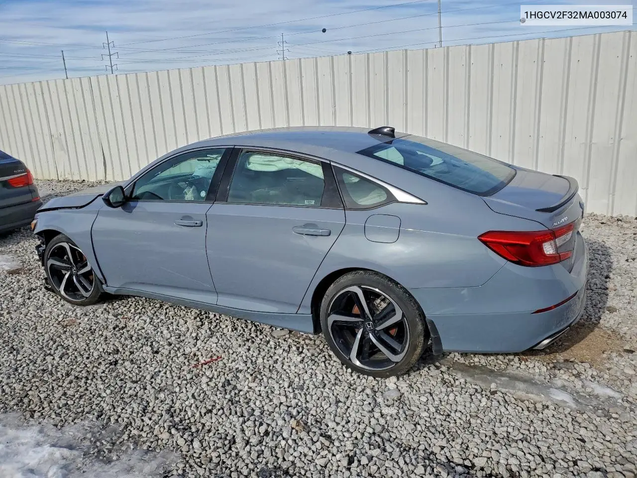 1HGCV2F32MA003074 2021 Honda Accord Sport