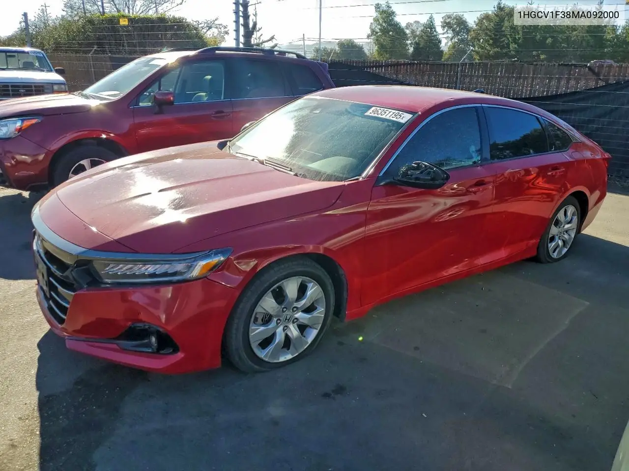 1HGCV1F38MA092000 2021 Honda Accord Sport