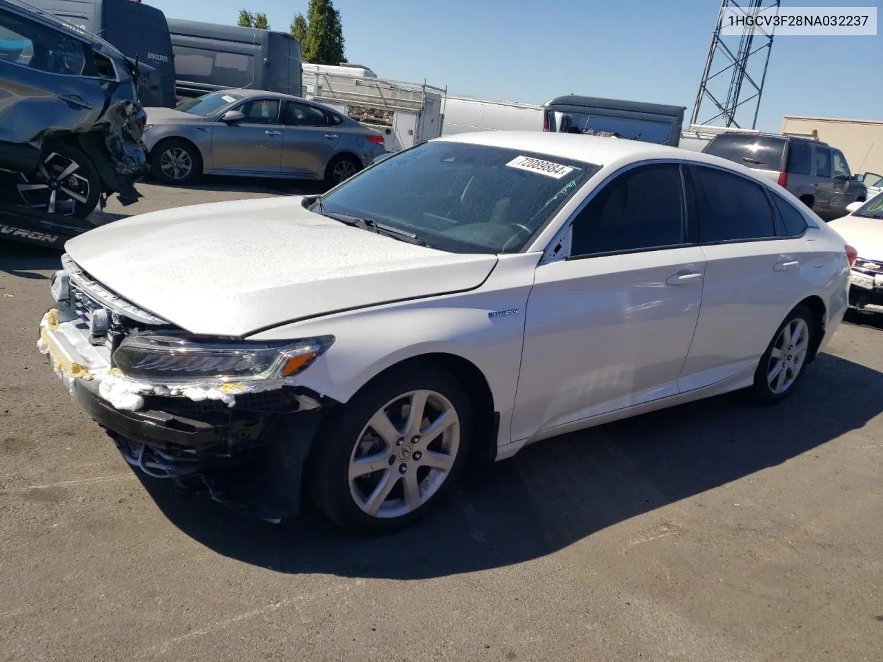 1HGCV3F28NA032237 2022 Honda Accord Hybrid Sport