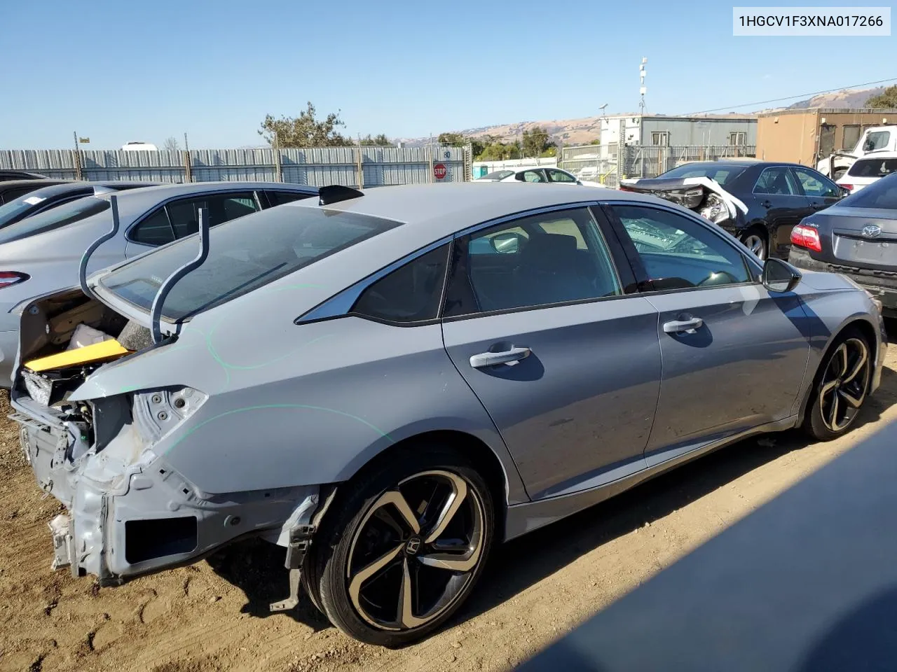 2022 Honda Accord Sport VIN: 1HGCV1F3XNA017266 Lot: 72542184