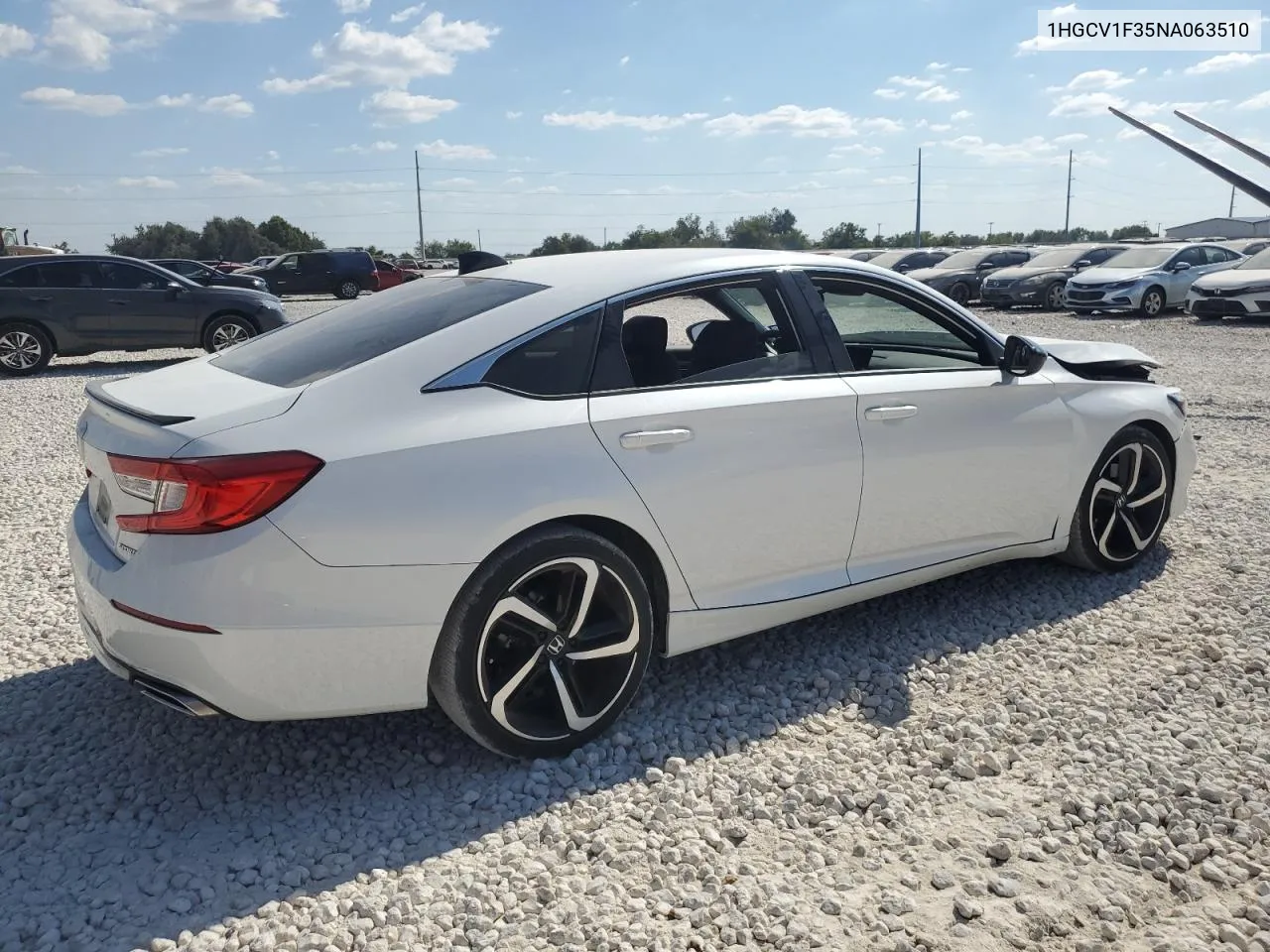 1HGCV1F35NA063510 2022 Honda Accord Sport