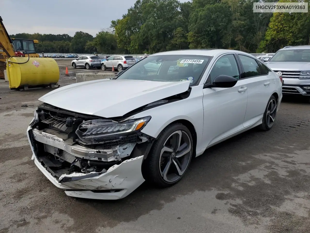 1HGCV2F3XNA019363 2022 Honda Accord Sport