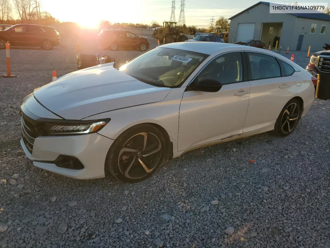 1HGCV1F45NA109779 2022 Honda Accord Sport Se