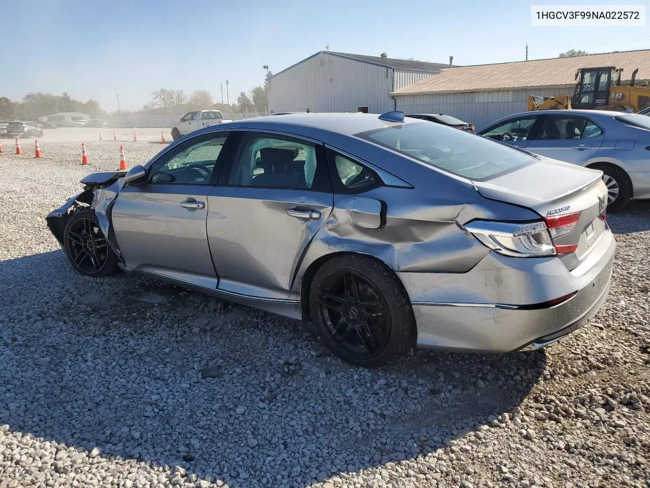 1HGCV3F99NA022572 2022 Honda Accord Touring Hybrid