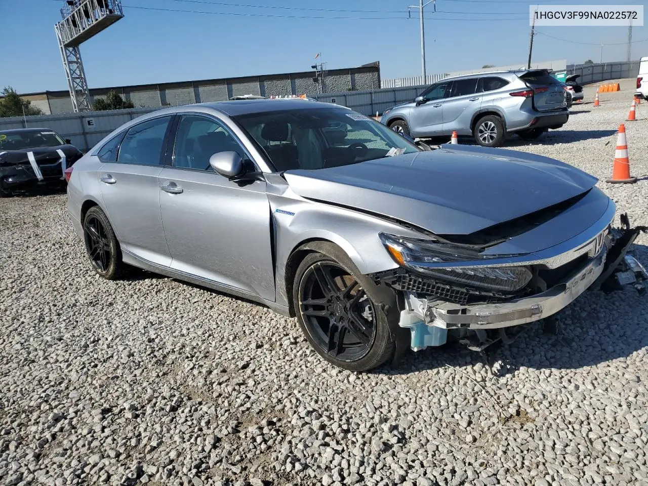1HGCV3F99NA022572 2022 Honda Accord Touring Hybrid