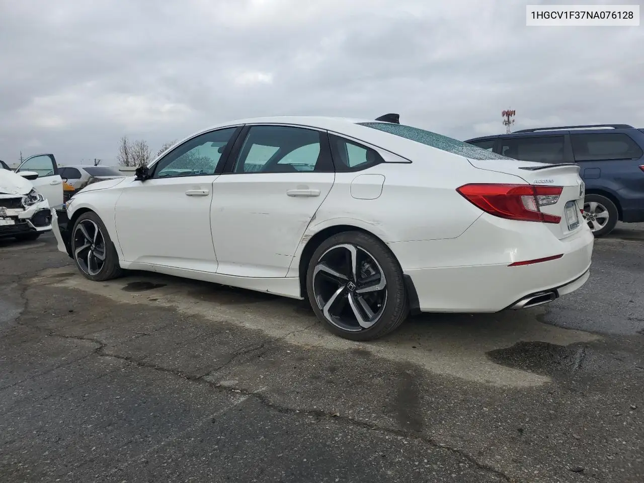 1HGCV1F37NA076128 2022 Honda Accord Sport