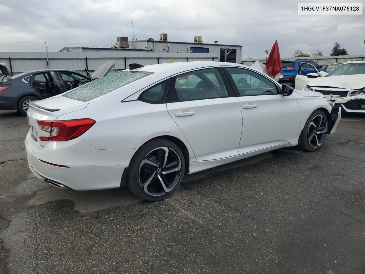 1HGCV1F37NA076128 2022 Honda Accord Sport