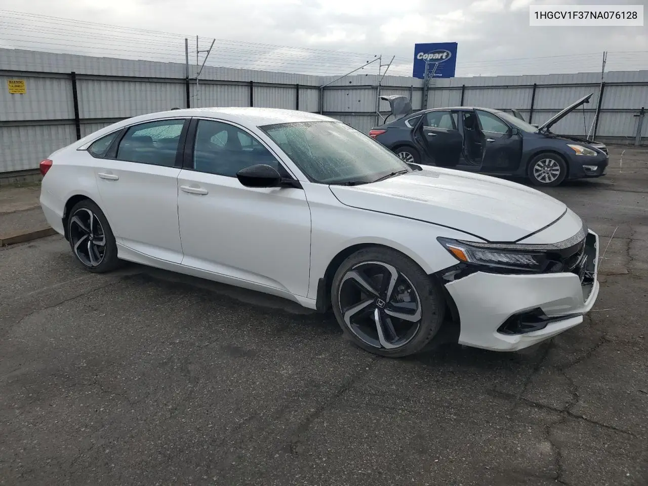1HGCV1F37NA076128 2022 Honda Accord Sport