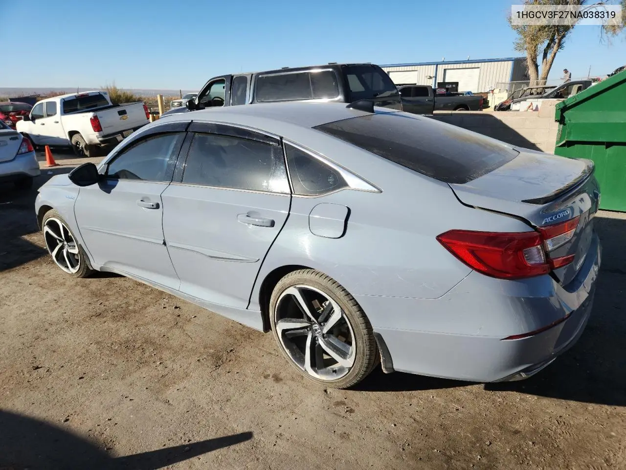 1HGCV3F27NA038319 2022 Honda Accord Hybrid Sport
