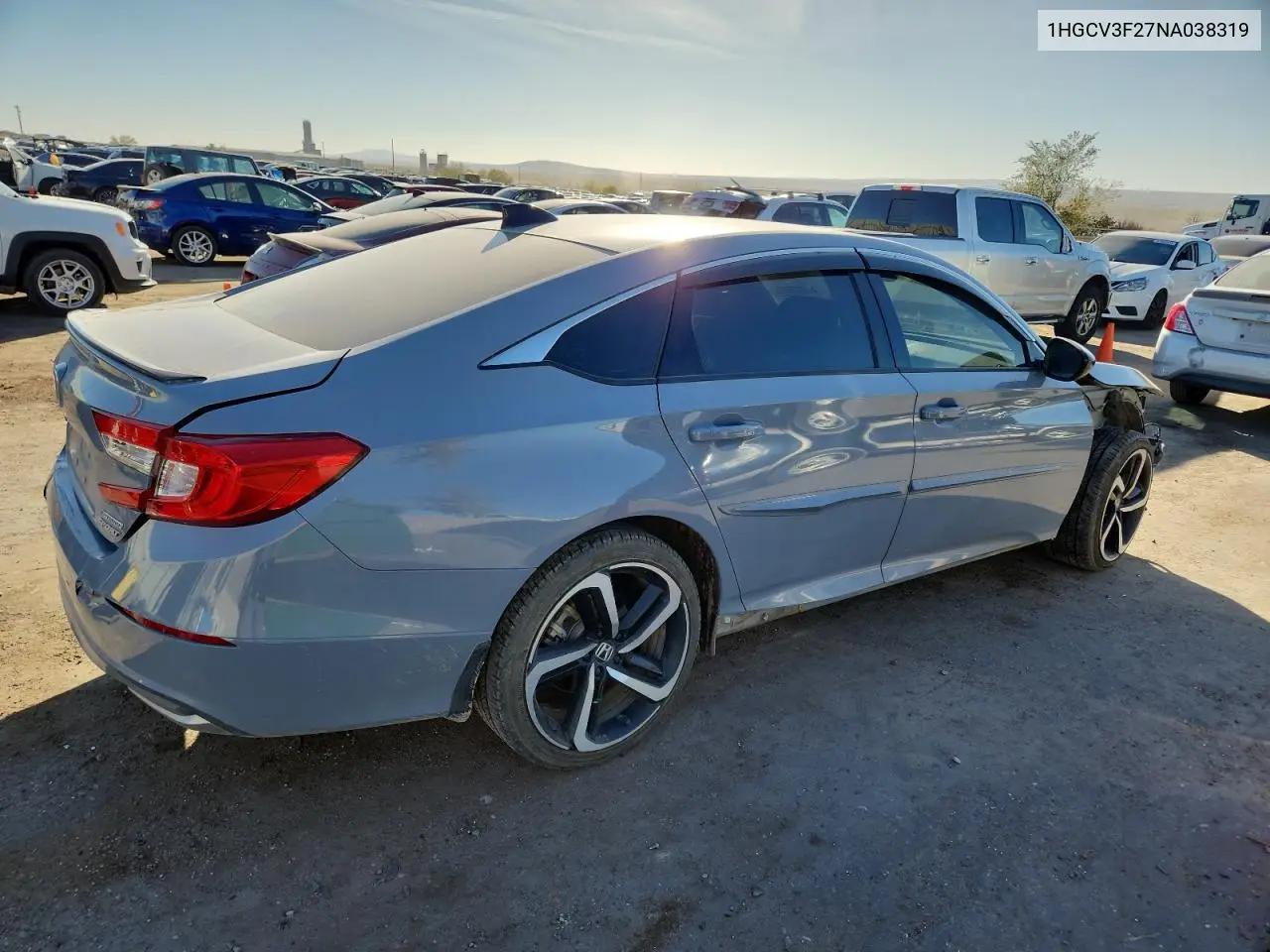 1HGCV3F27NA038319 2022 Honda Accord Hybrid Sport