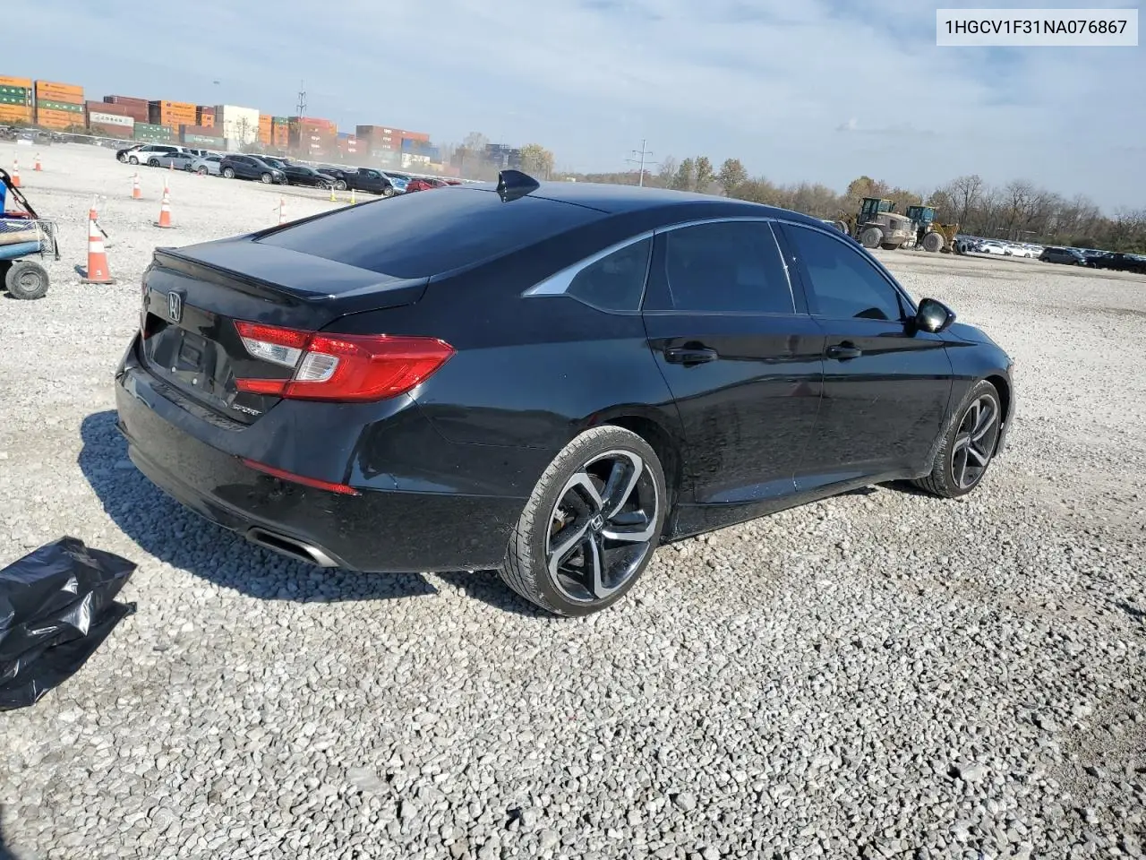 1HGCV1F31NA076867 2022 Honda Accord Sport
