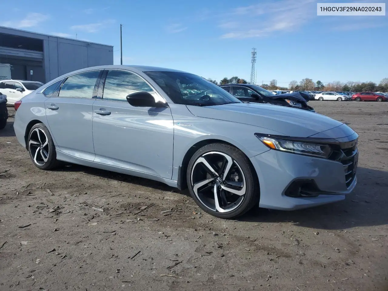 1HGCV3F29NA020243 2022 Honda Accord Hybrid Sport