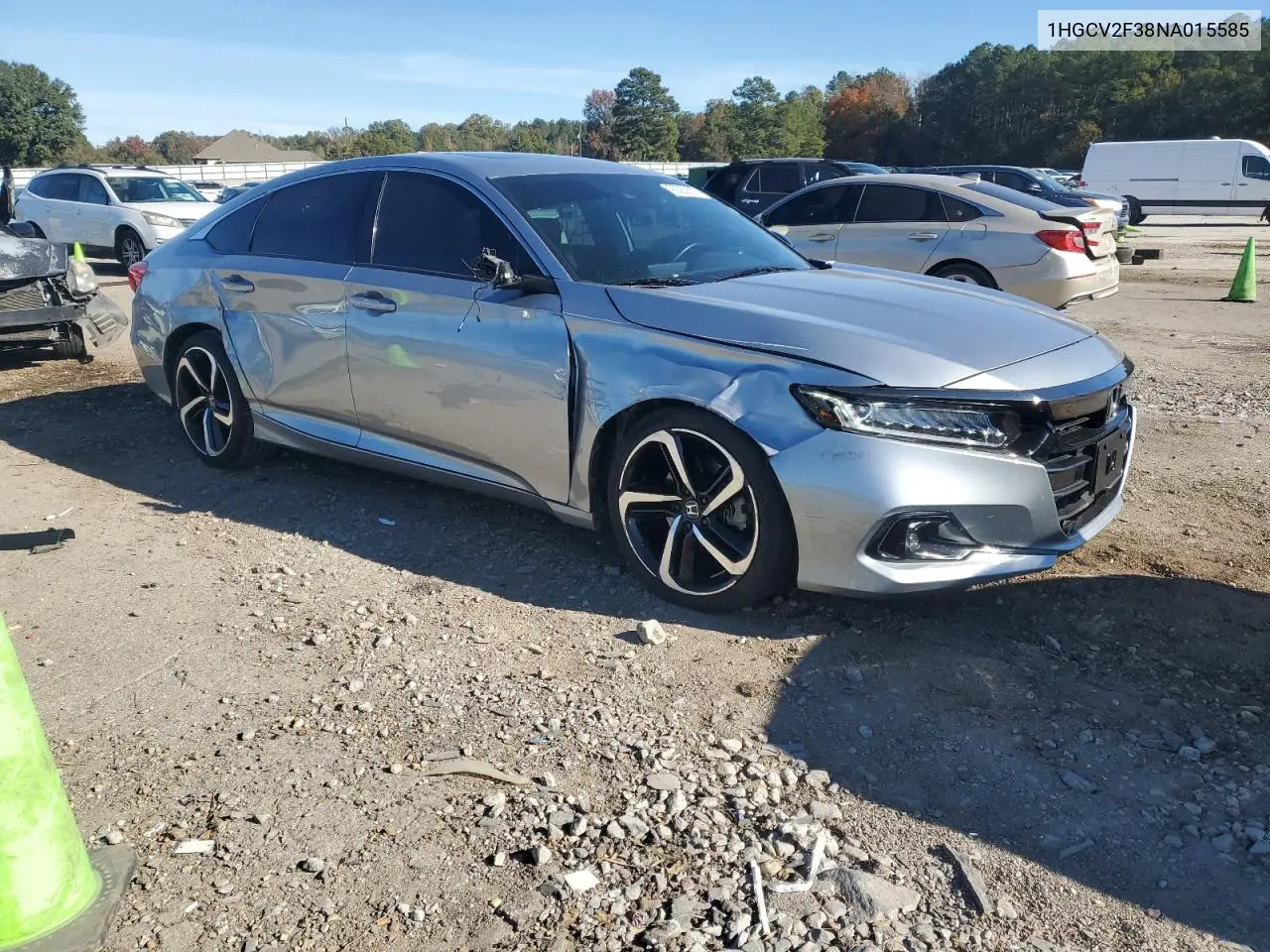 1HGCV2F38NA015585 2022 Honda Accord Sport