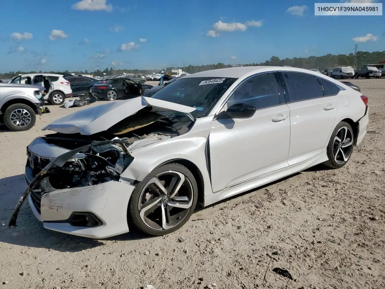 1HGCV1F39NA045981 2022 Honda Accord Sport