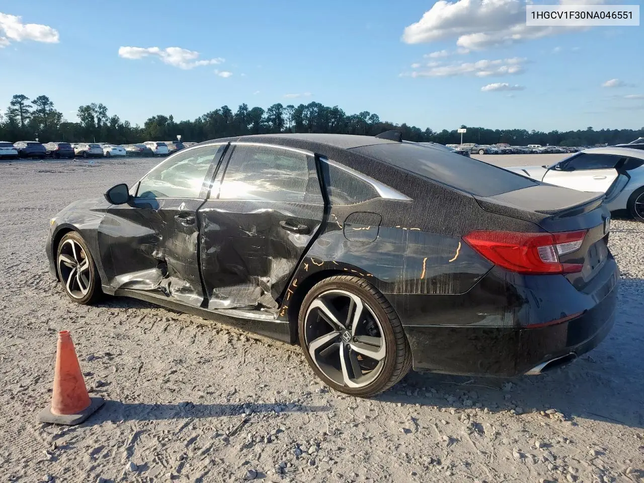 1HGCV1F30NA046551 2022 Honda Accord Sport