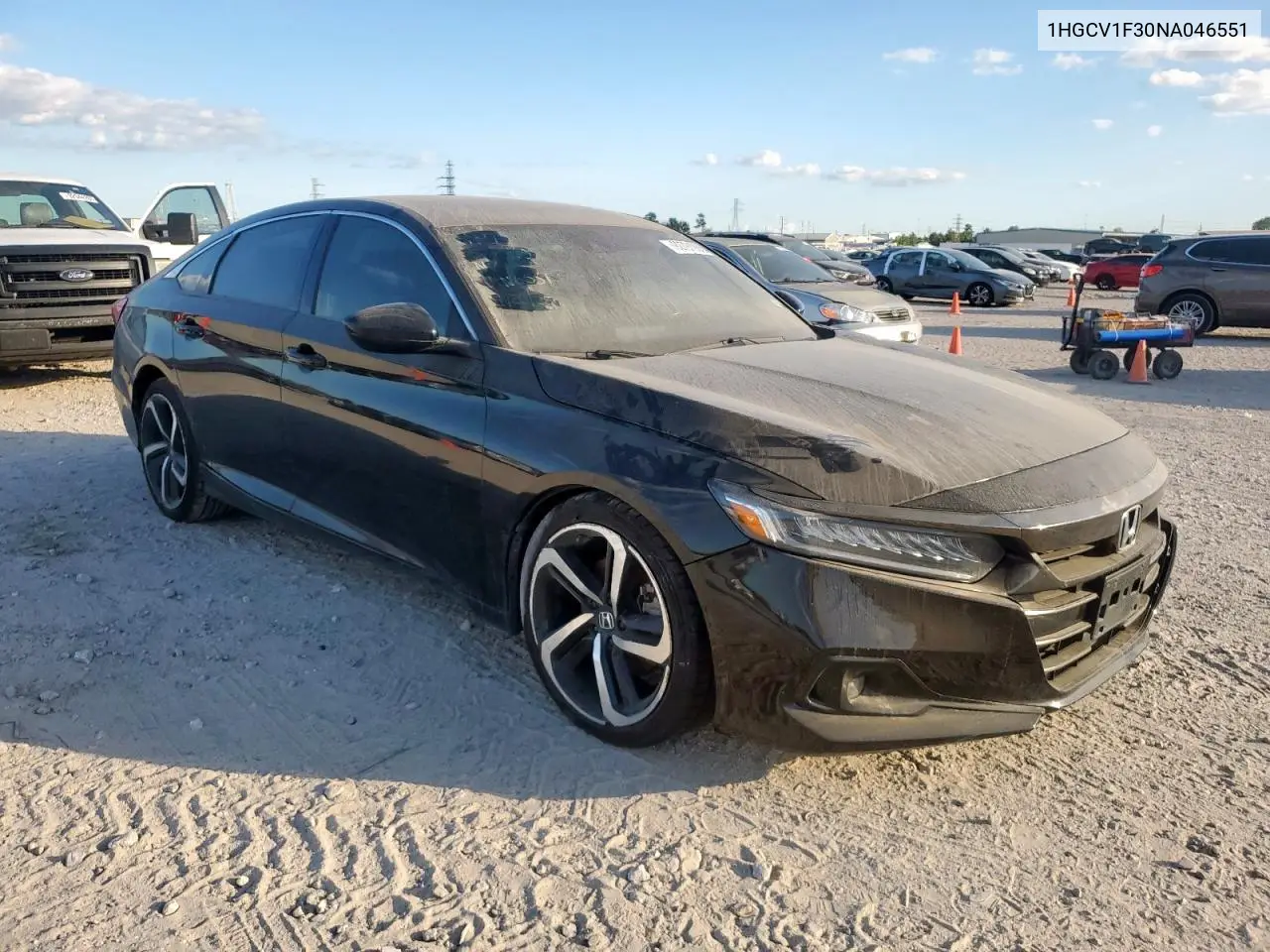 1HGCV1F30NA046551 2022 Honda Accord Sport