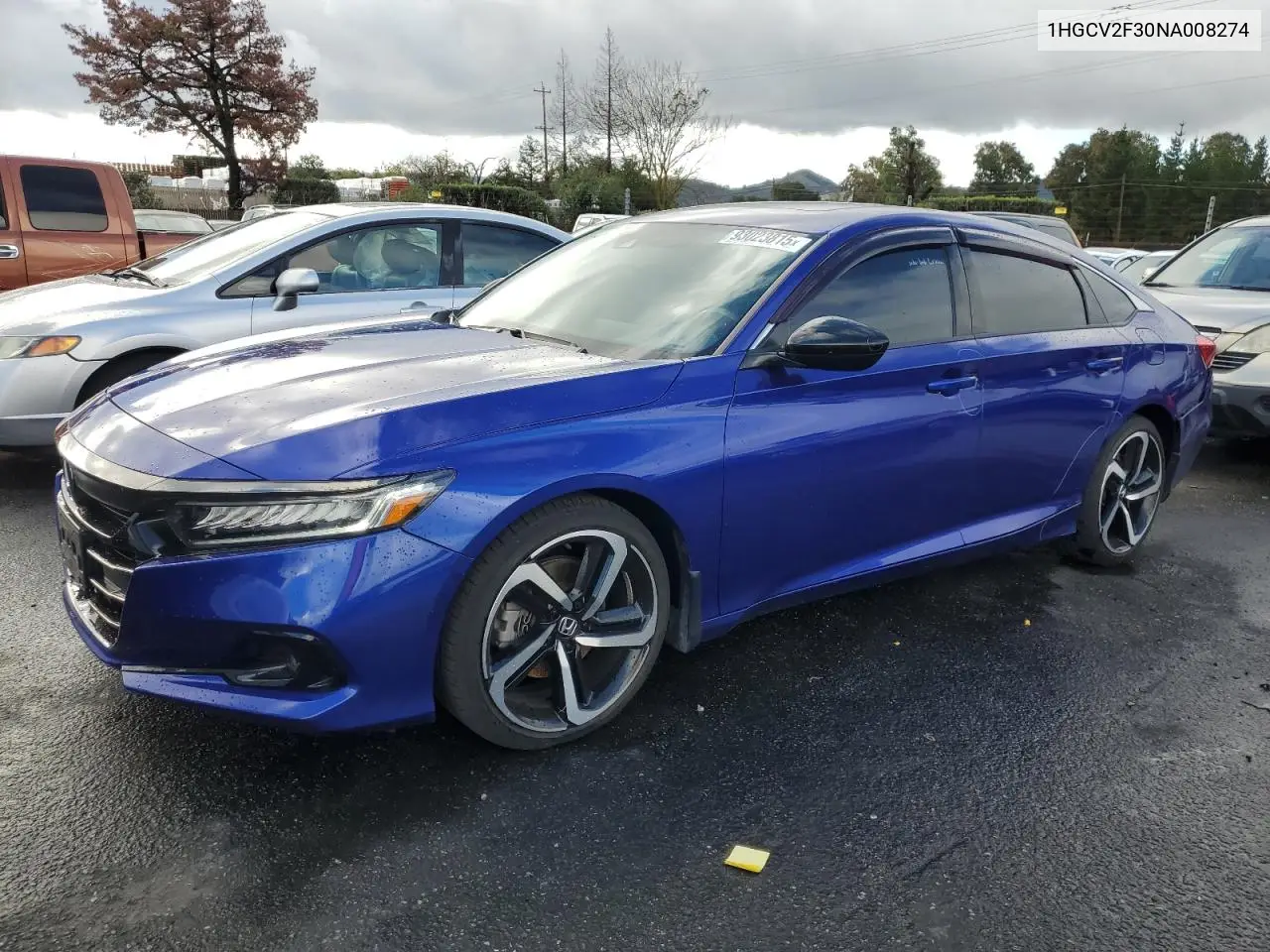 1HGCV2F30NA008274 2022 Honda Accord Sport