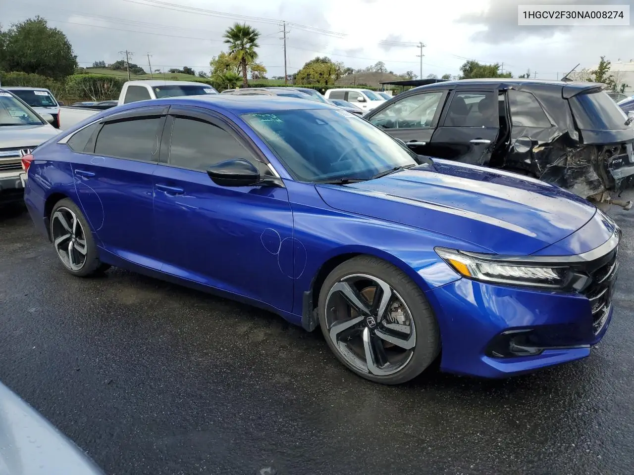 1HGCV2F30NA008274 2022 Honda Accord Sport