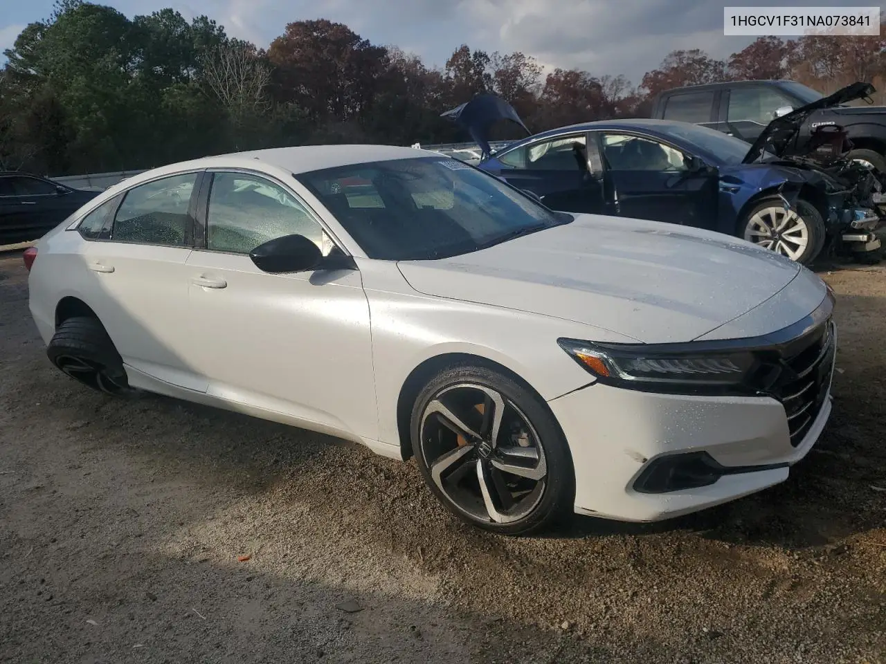 1HGCV1F31NA073841 2022 Honda Accord Sport