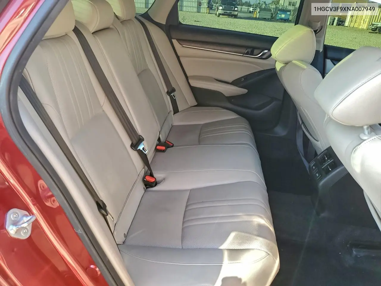 1HGCV3F9XNA007949 2022 Honda Accord Touring Hybrid