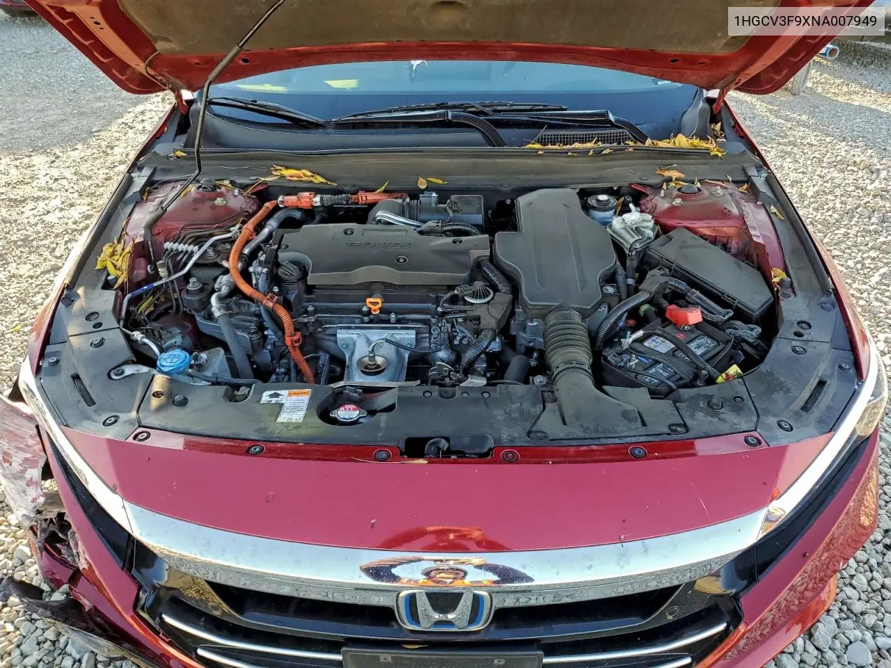 1HGCV3F9XNA007949 2022 Honda Accord Touring Hybrid