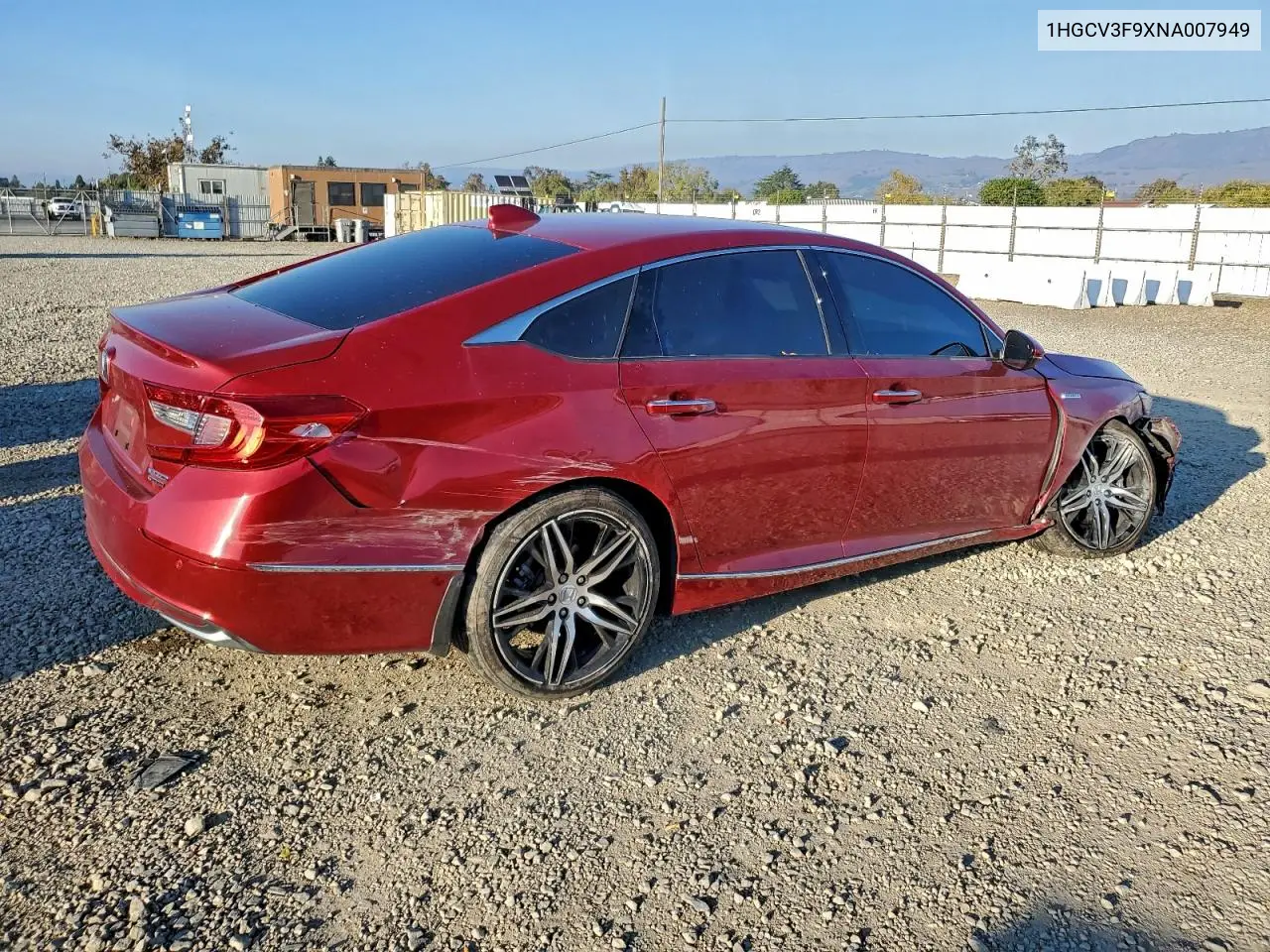 1HGCV3F9XNA007949 2022 Honda Accord Touring Hybrid